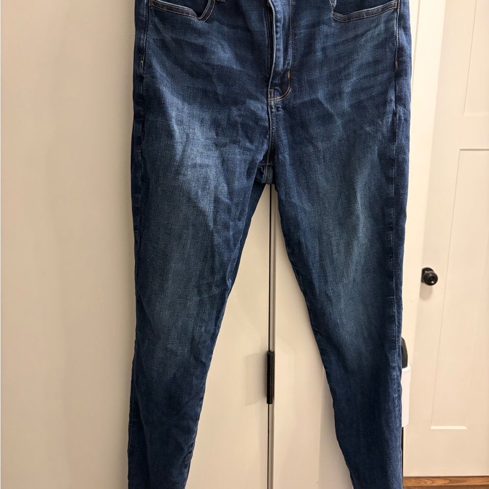 American Eagle Outfitters Dark Blue super Hi Rise Jegging size 10 regular